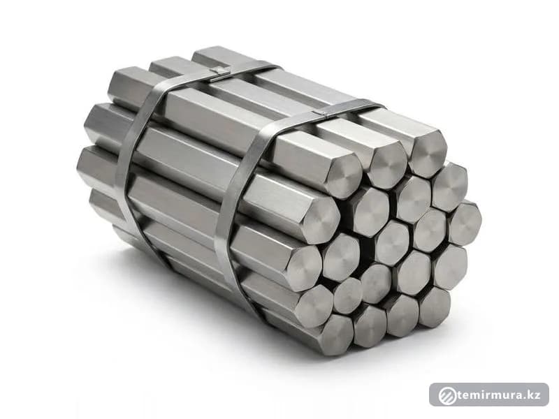 Шестигранник нержавеющий 14Х17Н2 4,5 мм — 14×14 мм, склад TEMIR MURA